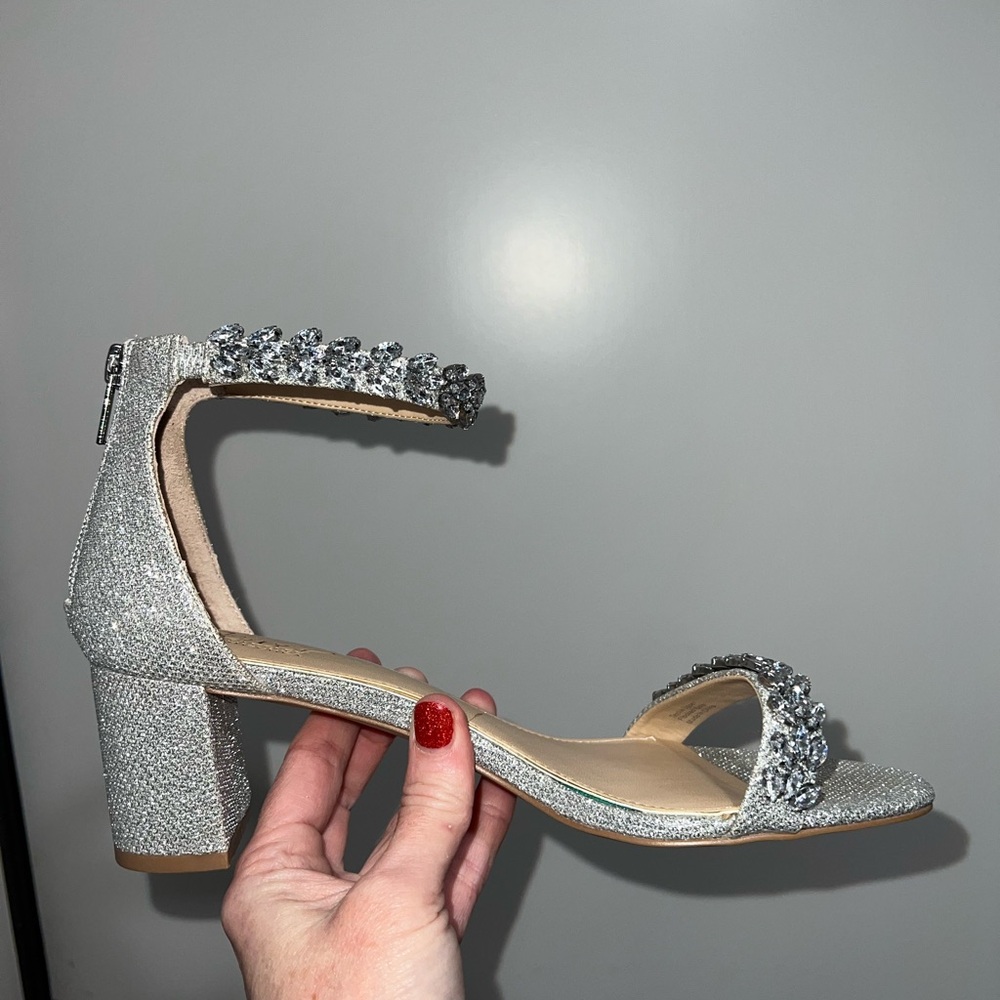 Badgley Mischka Silver Heels for Elegant Occasions